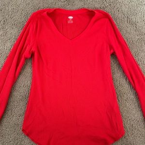 V-neck thermal sleep shirt